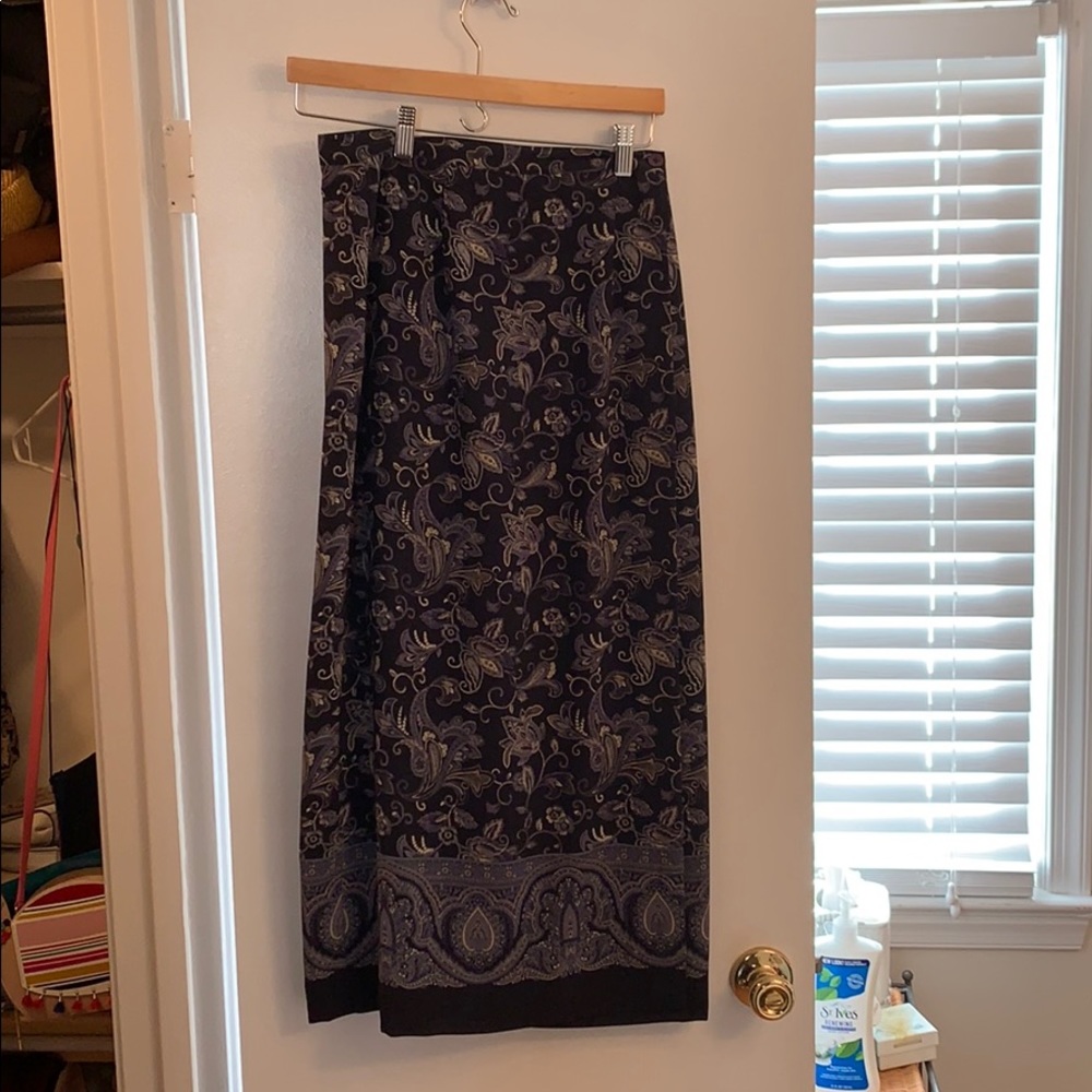 Long wrap skirt